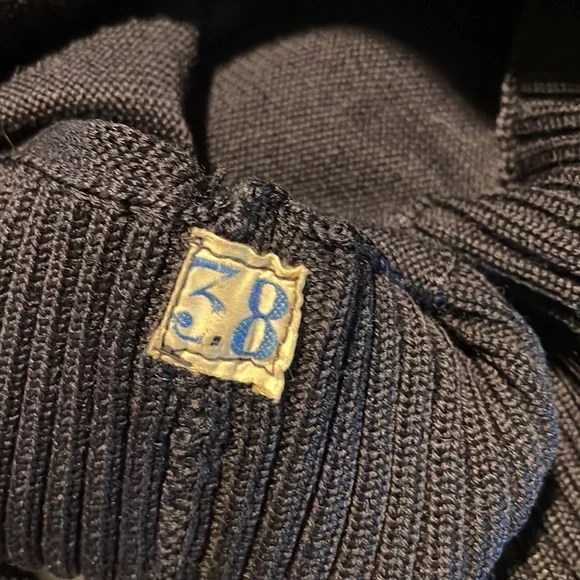 Vintage 1940s High School Letter Sweater Leather elbow patches—Sz 38 - Picture 4 of 12